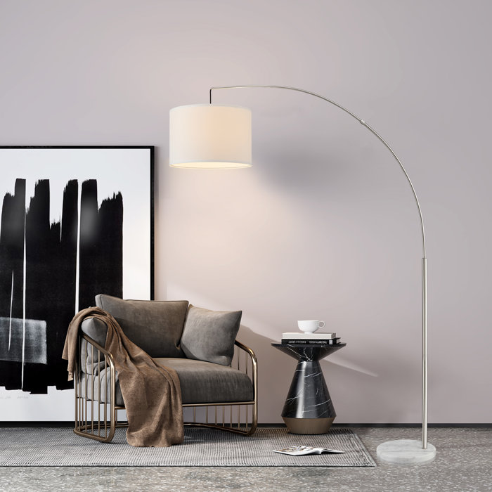 Latitude Run® Modern Arc Floor Lamp For Living Room Arching Hanging